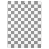 Ash grijs wit geruit controlepatroon klembord (Achterkant)