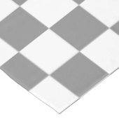 Ash grijs wit geruit controlepatroon tafelkleed (Gekanteld)