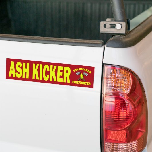 ASH KICKER VOLUNTEER FIREFIGHTER BUMPERSTICKER (Op Truck)