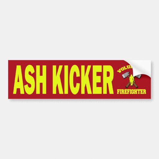 ASH KICKER VOLUNTEER FIREFIGHTER BUMPERSTICKER (Voorkant)