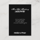 Ash Modeling, AGENCY Visitekaartje (Achterkant)