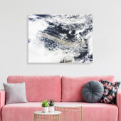 Ash plume uit de Eyjafjallajokull Volcano Canvas Afdruk (Insitu (Woonkamer))