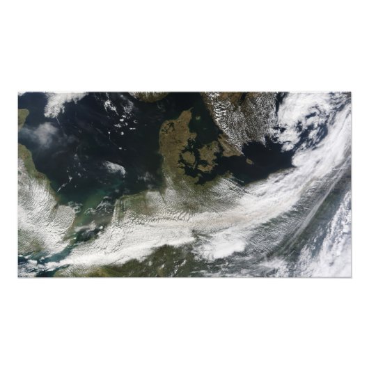 Ash plume uit de Eyjafjallajokull Volcano Foto Afdruk (Voorkant)