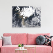 Ash plume uit de Eyjafjallajokull Volcano, IJsland Canvas Afdruk (Insitu (Woonkamer))