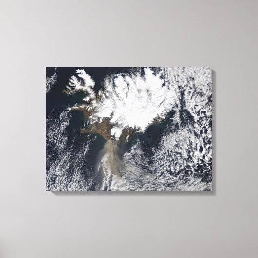 Ash plume uit de Eyjafjallajokull Volcano, IJsland Canvas Afdruk (Voorkant)