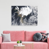 Ash plume uit de Eyjafjallajokull Volcano, IJsland Canvas Afdruk (Insitu (Woonkamer))