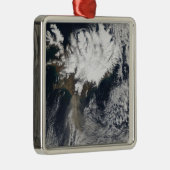 Ash plume uit de Eyjafjallajokull Volcano, IJsland Metalen Ornament (Rechts)
