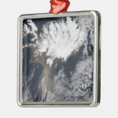 Ash plume uit de Eyjafjallajokull Volcano, IJsland Metalen Ornament (Links)