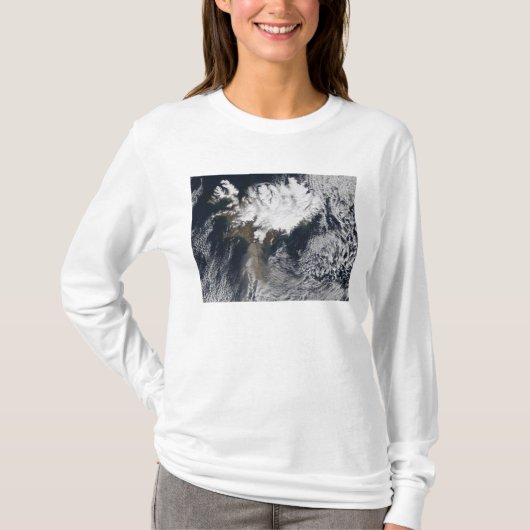 Ash plume uit de Eyjafjallajokull Volcano, IJsland T-shirt (Voorkant)