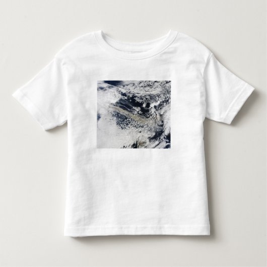 Ash plume uit de Eyjafjallajokull Volcano Kinder Shirts (Voorkant)