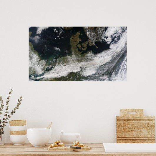 Ash plume uit de Eyjafjallajokull Volcano Poster (Keuken)