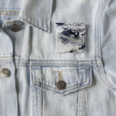 Ash plume uit de Eyjafjallajokull Volcano Vierkante Button 5,1 Cm (In situ)