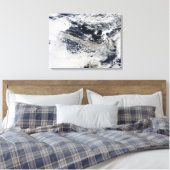 Ash plume uit Eyjafjallajokull Volcano 2 Canvas Afdruk (Insitu (Slaapkamer))