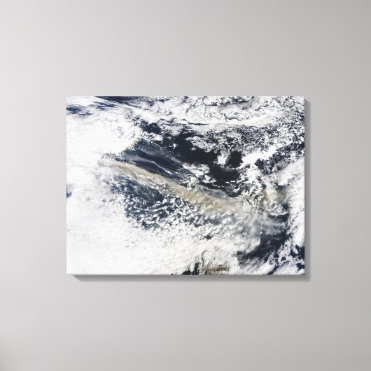 Ash plume uit Eyjafjallajokull Volcano 2 Canvas Afdruk (Voorkant)