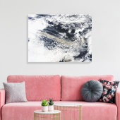 Ash plume uit Eyjafjallajokull Volcano 2 Canvas Afdruk (Insitu (Woonkamer))