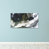 Ash plume uit Eyjafjallajokull Volcano 2 Canvas Afdruk (Insitu (Houten vloer))