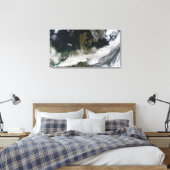 Ash plume uit Eyjafjallajokull Volcano 2 Canvas Afdruk (Insitu (Slaapkamer))