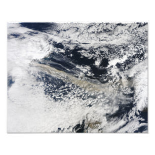 Ash plume uit Eyjafjallajokull Volcano 2 Foto Afdruk