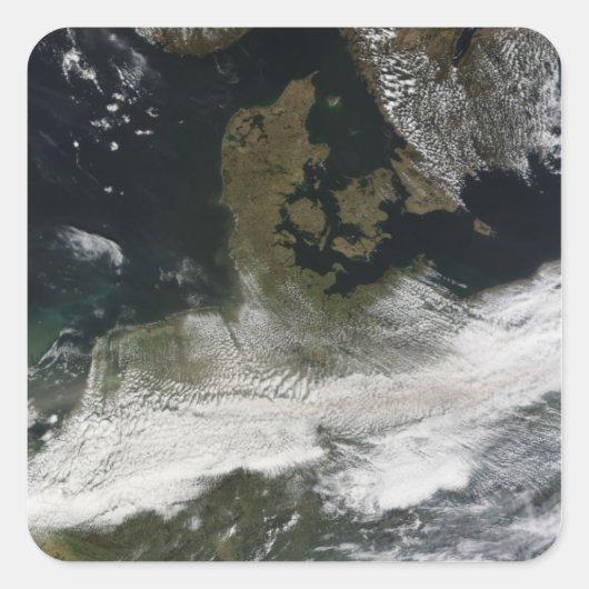 Ash plume uit Eyjafjallajokull Volcano 2 Vierkante Sticker (Voorkant)