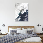 Ash plume uit Mount Redoubt, Alaska Canvas Afdruk (Insitu (Slaapkamer))