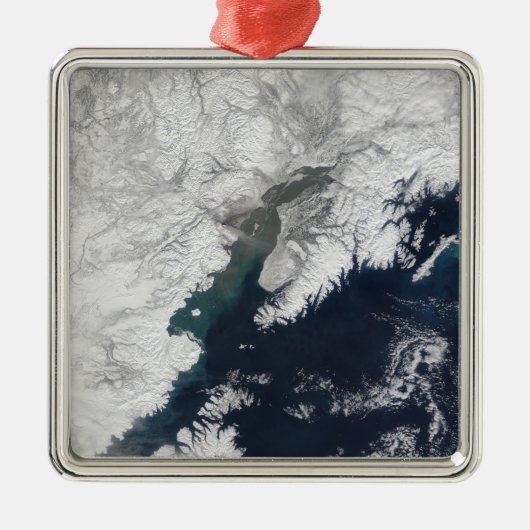 Ash plume uit Mount Redoubt, Alaska Metalen Ornament (Voorkant)
