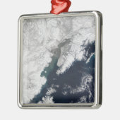 Ash plume uit Mount Redoubt, Alaska Metalen Ornament (Links)