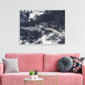 Ash Plume uit Soufriere Hills, Montserrat Canvas Afdruk (Insitu (Woonkamer))