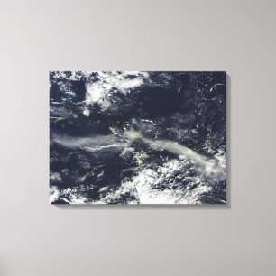 Ash Plume uit Soufriere Hills, Montserrat Canvas Afdruk