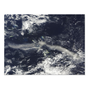 Ash Plume uit Soufriere Hills, Montserrat Foto Afdruk