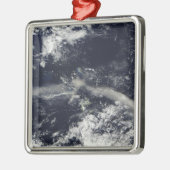 Ash Plume uit Soufriere Hills, Montserrat Metalen Ornament (Links)