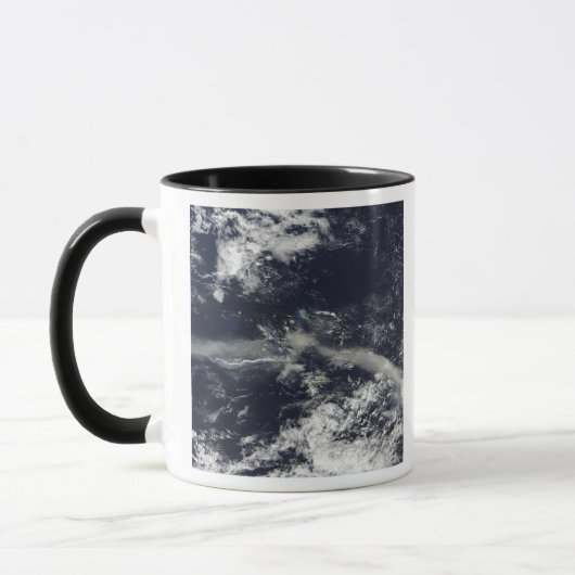 Ash Plume uit Soufriere Hills, Montserrat Mok (Links)