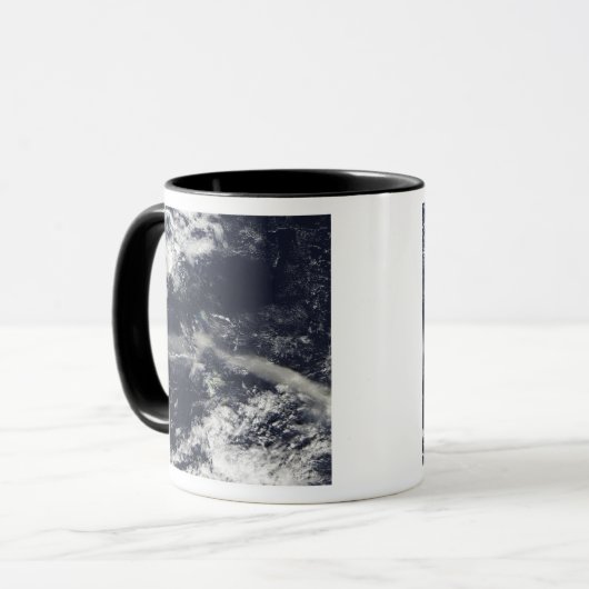 Ash Plume uit Soufriere Hills, Montserrat Mok (Voorkant links)