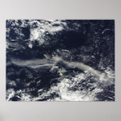 Ash Plume uit Soufriere Hills, Montserrat Poster (Voorkant)