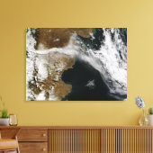 Ash plume van de uitbarsting van Chaiten vulcano,  Canvas Afdruk (Insitu (Woonkamer))