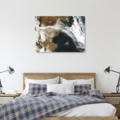 Ash plume van de uitbarsting van Chaiten vulcano,  Canvas Afdruk (Insitu (Slaapkamer))