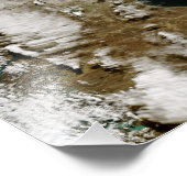 Ash plume van de uitbarsting van Chaiten vulcano,  Foto Afdruk (Hoek)