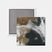 Ash plume van de uitbarsting van Chaiten vulcano,  Magneet (Voorkant / Achterkant)