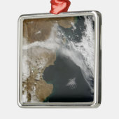 Ash plume van de uitbarsting van Chaiten vulcano, Metalen Ornament (Links)