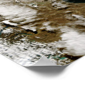 Ash plume van de uitbarsting van Chaiten vulcano, Poster (Hoek)