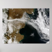Ash plume van de uitbarsting van Chaiten vulcano,  Poster (Voorkant)