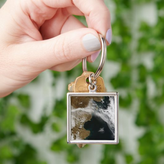 Ash plume van de uitbarsting van Chaiten vulcano, Sleutelhanger (Hand)