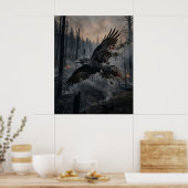 Ash Raven Burned Forest Sky Poster (Keuken)