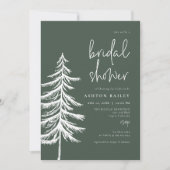 ASH Rustic Forest Green Pine Tree Vrijgezellenfees Kaart (Voorkant)