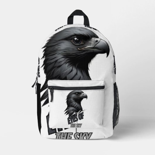 Ash-Tone Eagle Focus Design Bedrukte Rugzak (Voorkant)