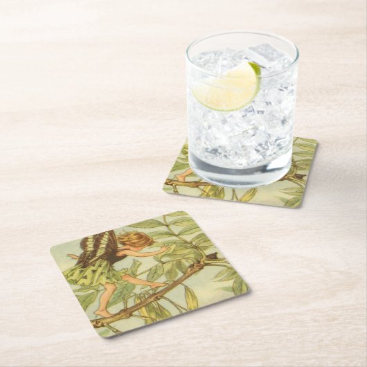 Ash Tree Fairy loopt op Branch Kartonnen Onderzetters (Insitu)