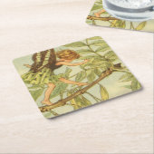 Ash Tree Fairy loopt op Branch Kartonnen Onderzetters (Schuin)