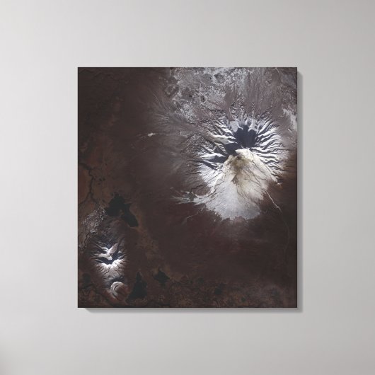 Ash vlekt op de Russische Shiveluch vulcanooOoO® Â Canvas Afdruk (Voorkant)