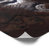 Ash vlekt op de Russische Shiveluch vulcanooOoO® Â Poster (Hoek)