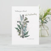 Ash Woensdag Wenskaart Feestdagenkaart (Staand voorkant)