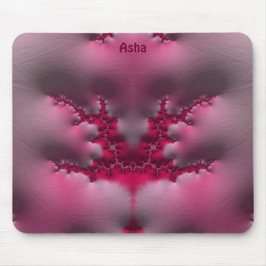 ASHA ~ Roze en wit Muismat (Voorkant)